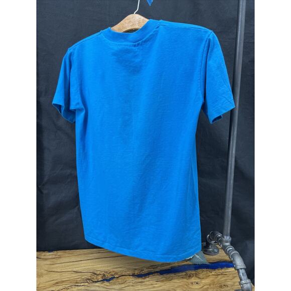 Vintage 90s Single Stitch Retro Disco Dance In Tune T Shirt Size S (34-36) USA - Picture 5 of 10